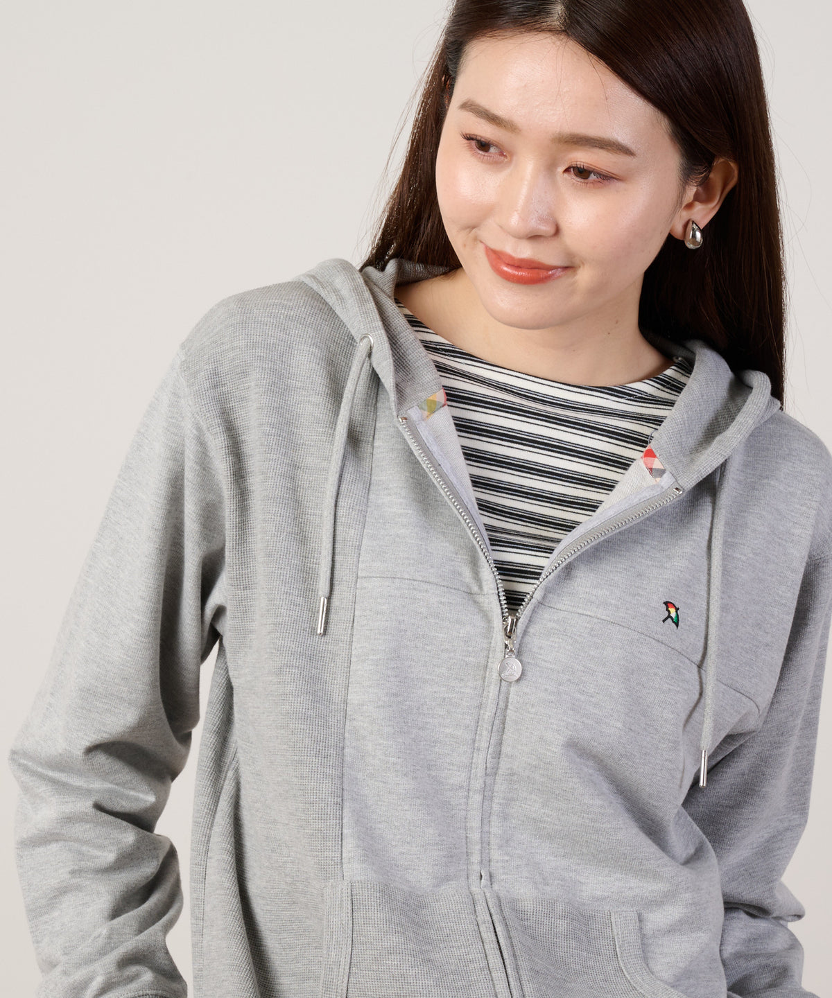 サーフニット異素材ドッキング　シェアフルジップパーカー