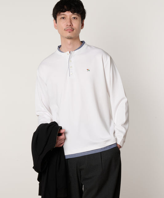 Arnold Palmer　ヘンリーネック　フェイクレイヤードロングTシャツ