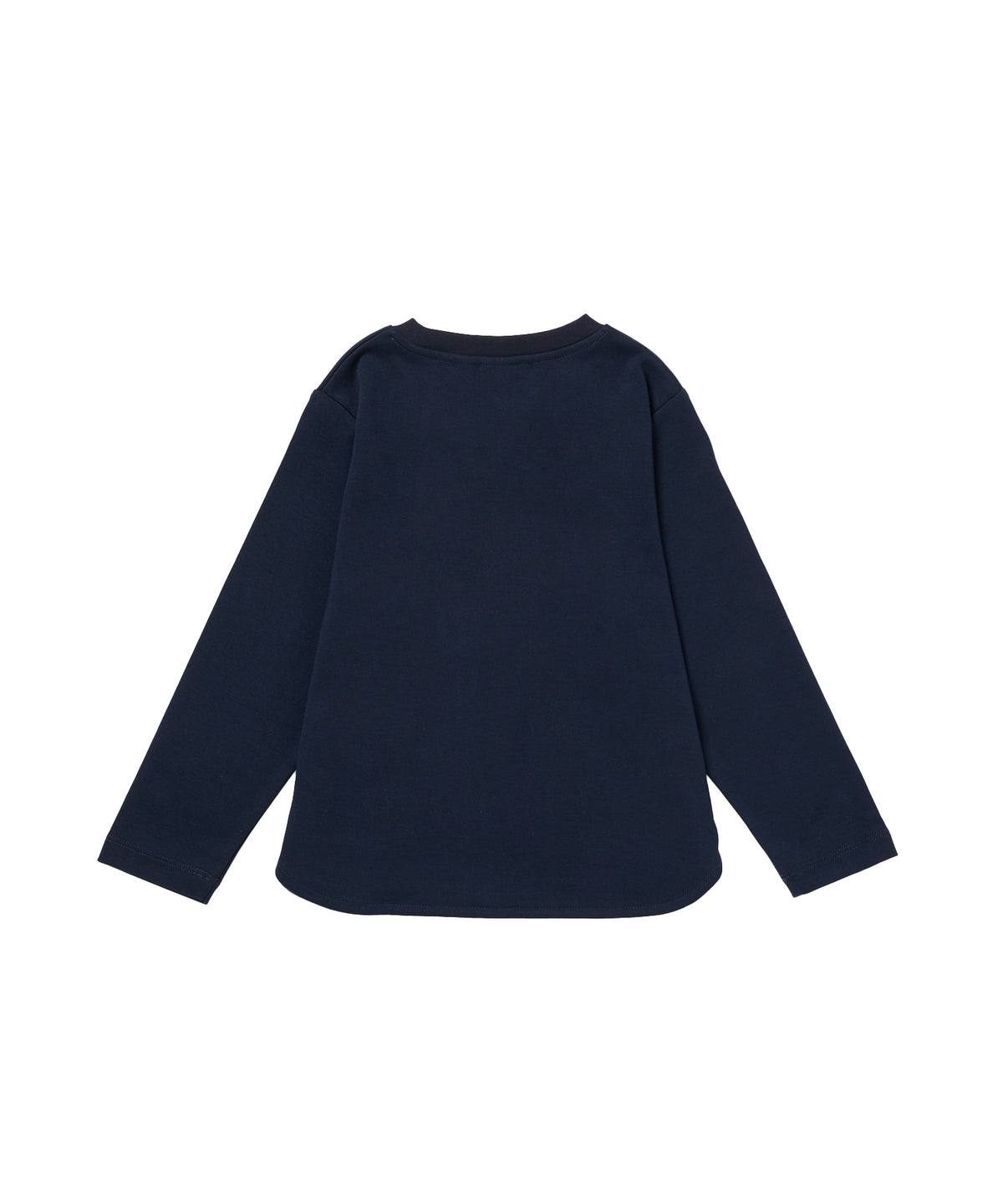【通常配送】コットンスムースラウンドヘムロングTシャツ【キッズ】