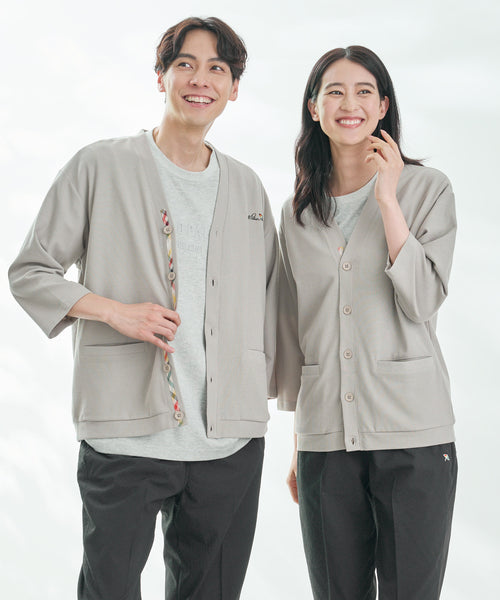 アーノルド パーマー(Arnold Palmer)マイクロワッフル シェア 7分袖カーディガン