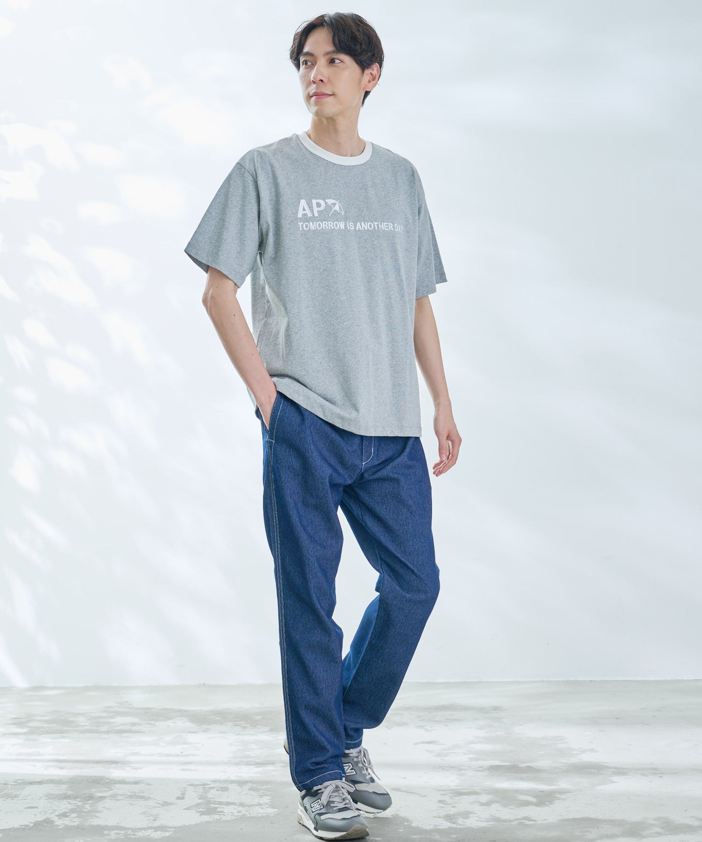 【残り2点】シェア ロゴプリント トリムTシャツ