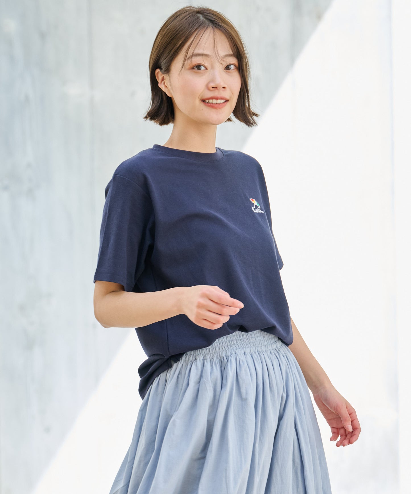 【期間限定 セール】 シェア カノコ ワンポイント刺繍Tシャツ