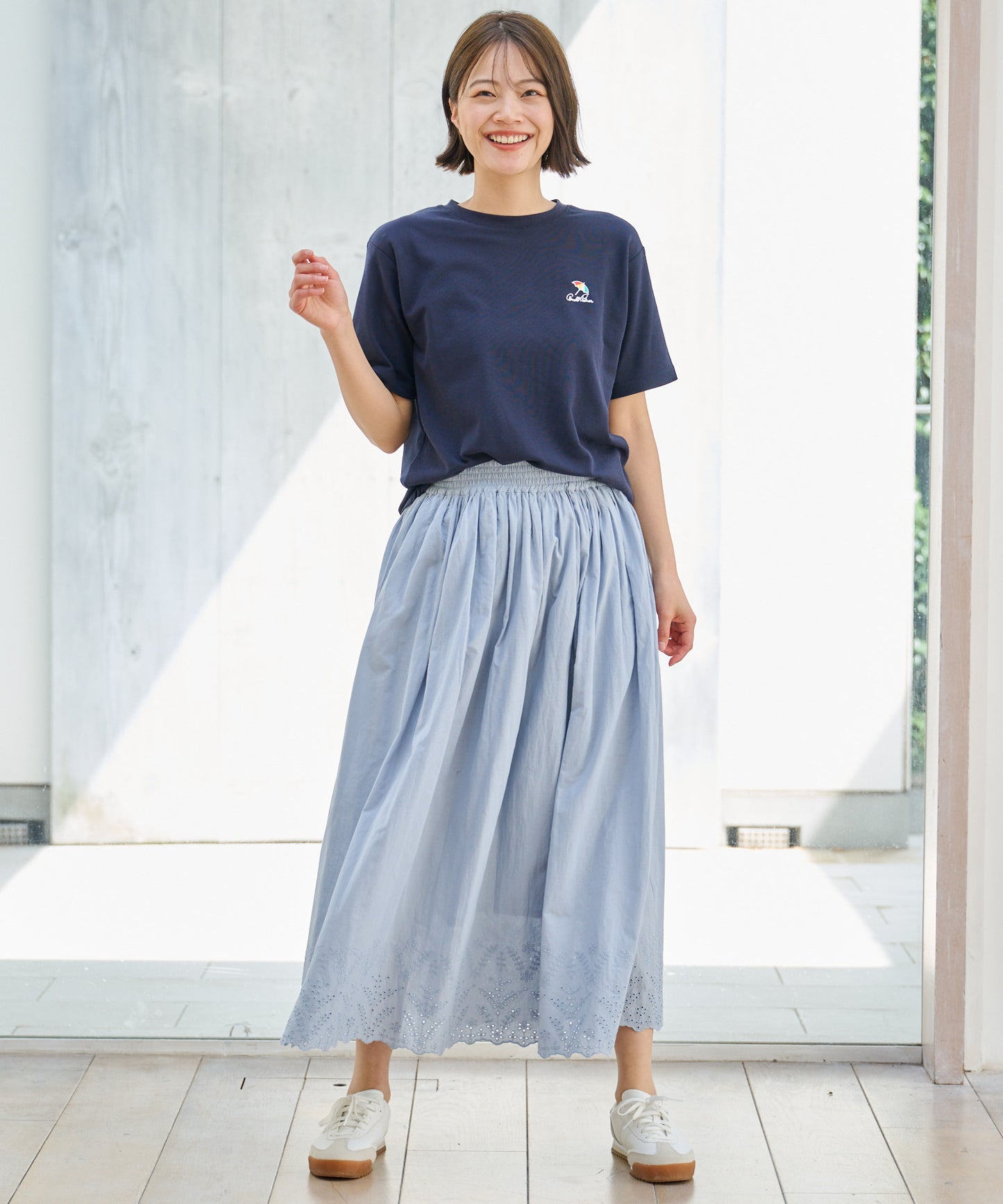 【期間限定 セール】 シェア カノコ ワンポイント刺繍Tシャツ