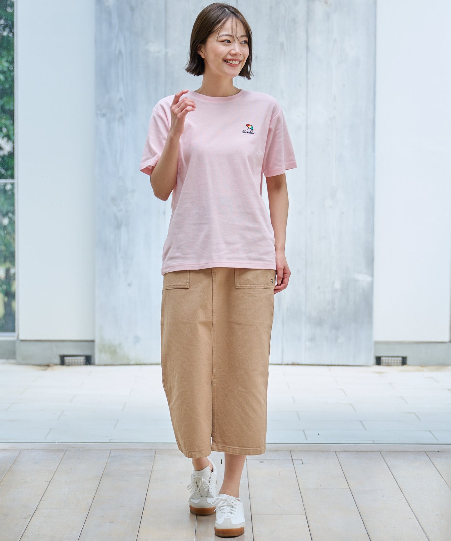 【期間限定 セール】 シェア カノコ ワンポイント刺繍Tシャツ