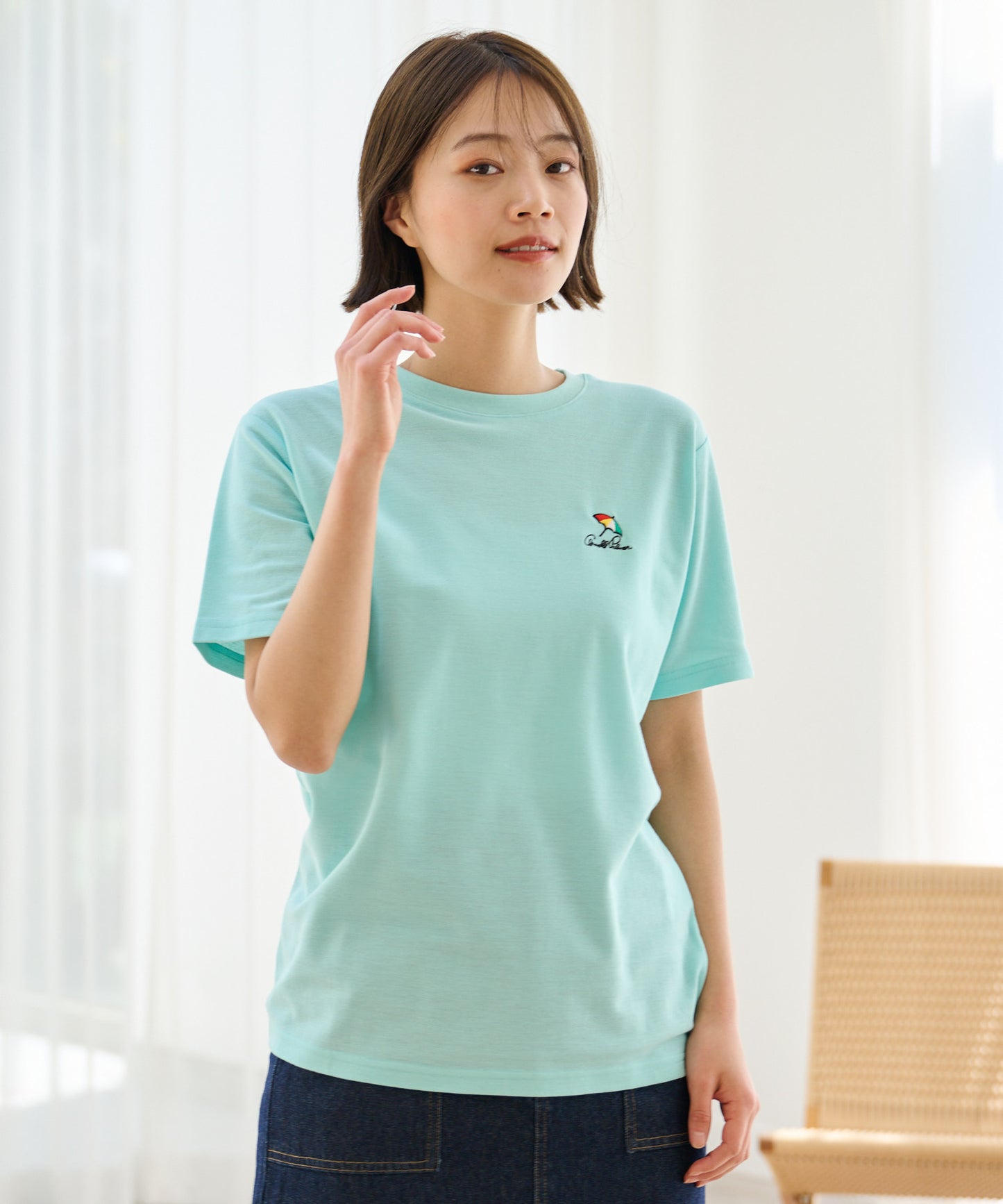 【期間限定 セール】 シェア カノコ ワンポイント刺繍Tシャツ