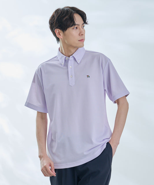 Arnold Palmer　 シャンブレー鹿の子 ボタンダウンポロTシャツ