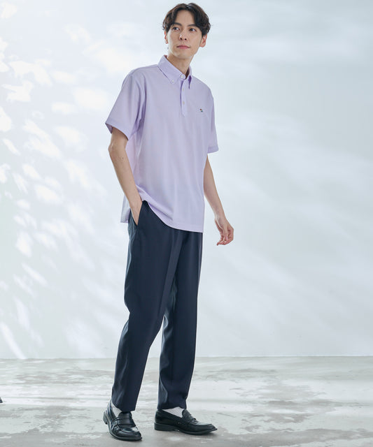 Arnold Palmer　シャンブレー鹿の子 ボタンダウンポロTシャツ