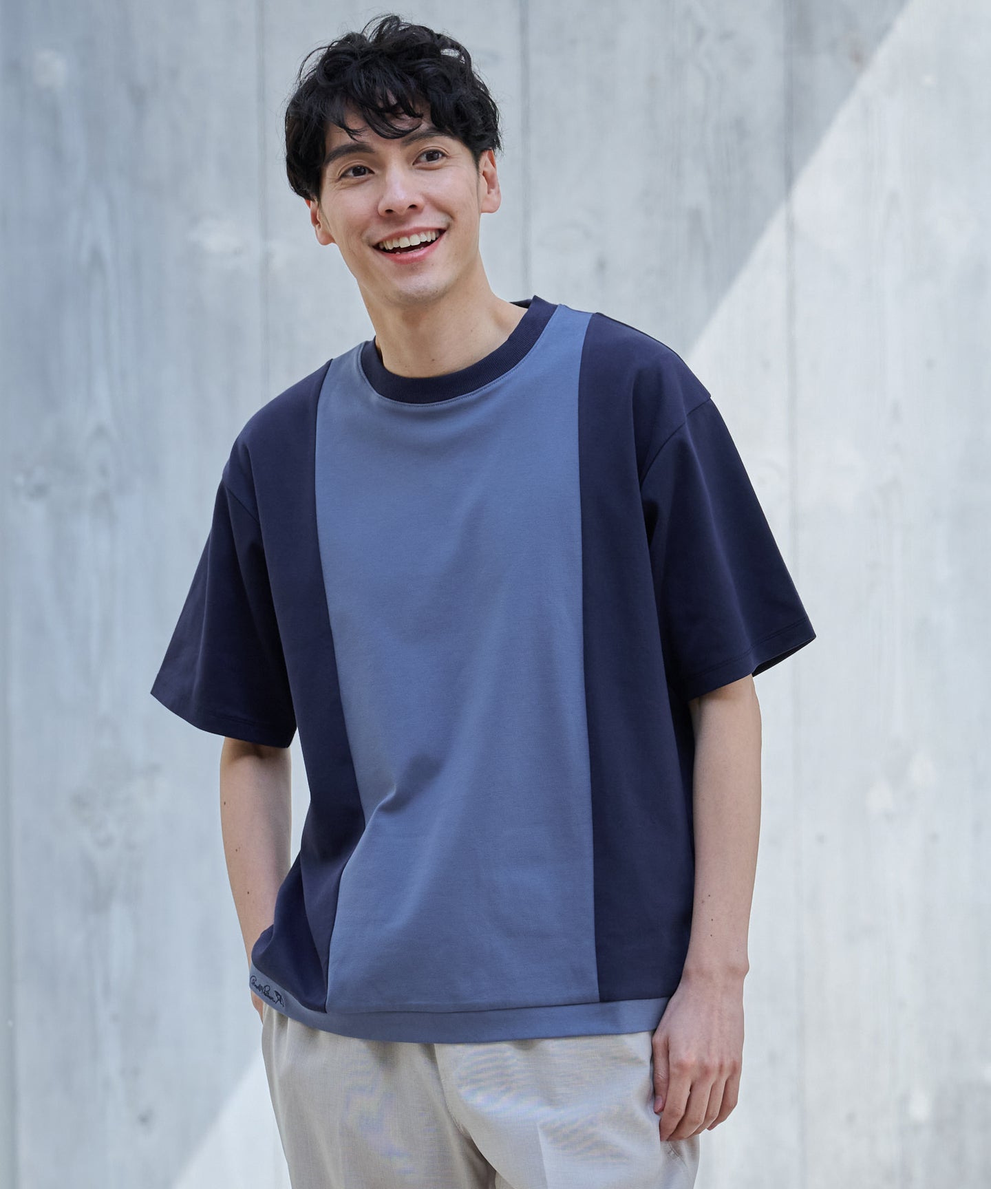 コンパクトスムース ブロッキング Tシャツ