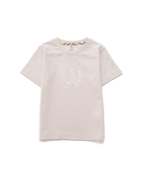【汗染み防止】シルケットモクロディロゴ刺繍Tシャツ【キッズ】