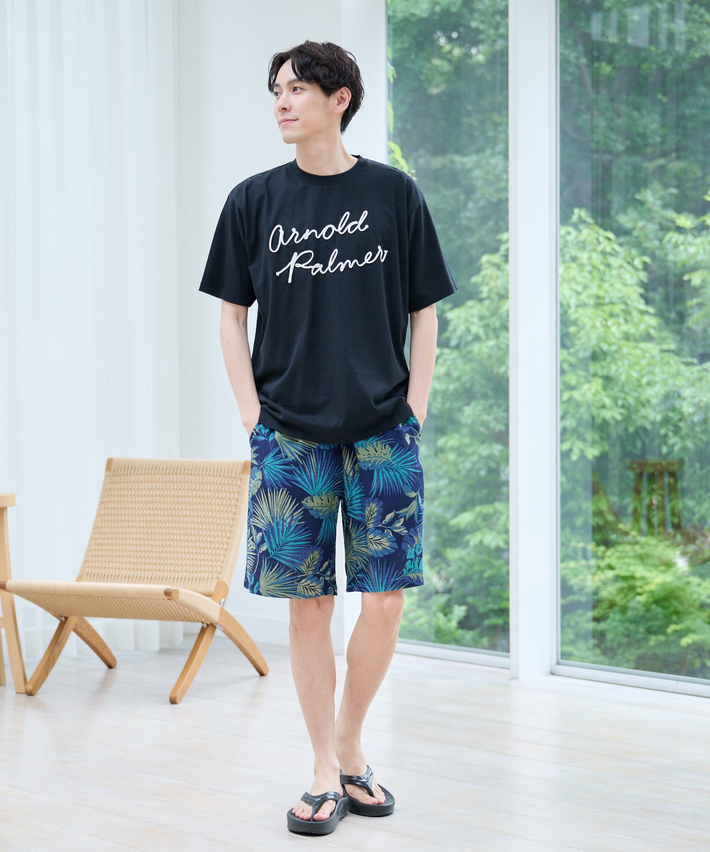 リゾート柄 ショートパンツ