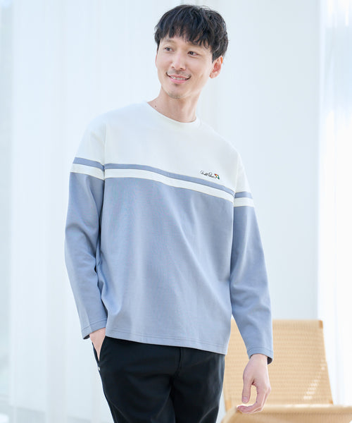 アーノルド パーマー(Arnold Palmer)ストレッチポンチ パネルボーダー ロングスリーブTシャツ