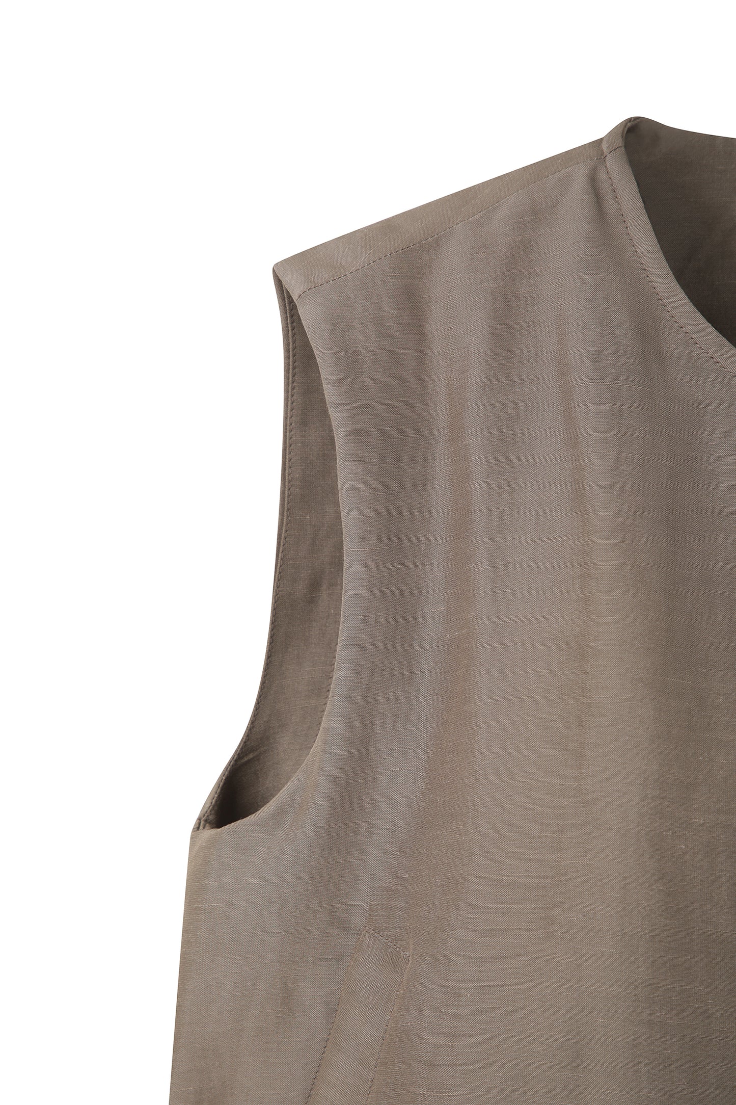 SM W Linen Blended VT | ナチュラルタッチ リネンベスト
