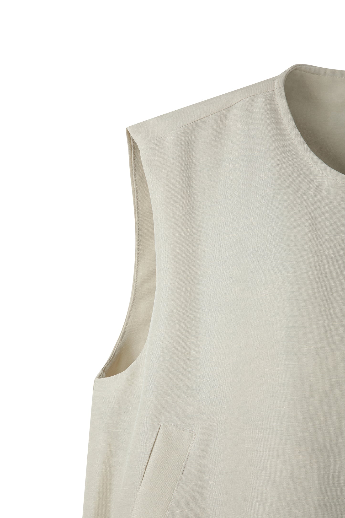 SM W Linen Blended VT | ナチュラルタッチ リネンベスト