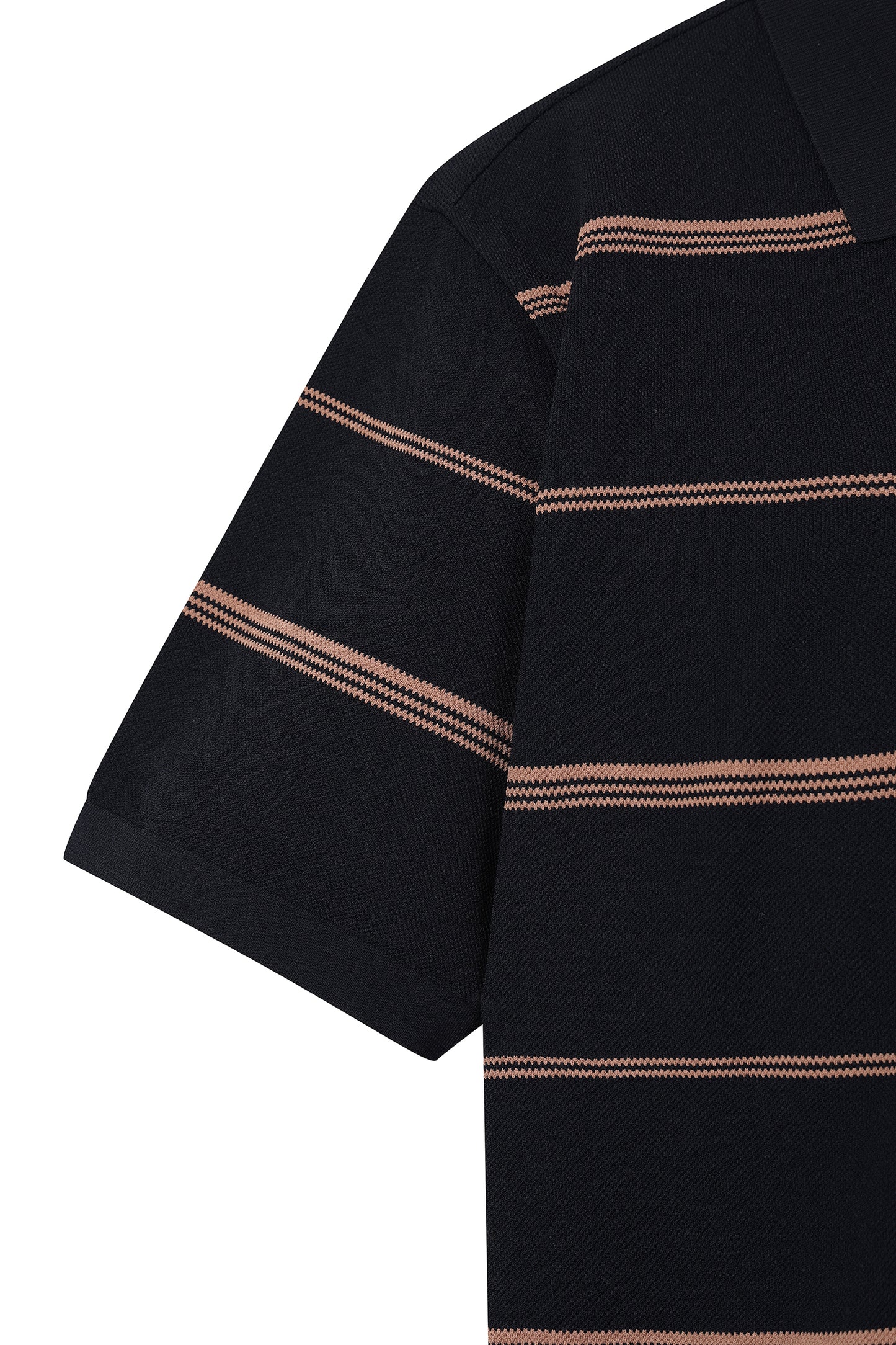 SS Stripe Polo Sweater | ストライプ 半袖ポロセーター