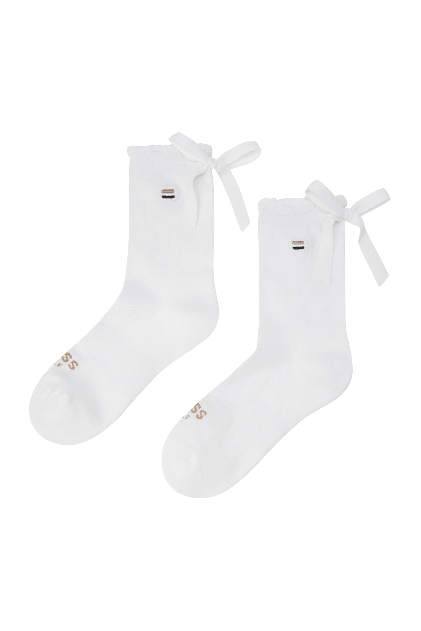 W Ribbon Mid Sock | リボン ミドルソックス