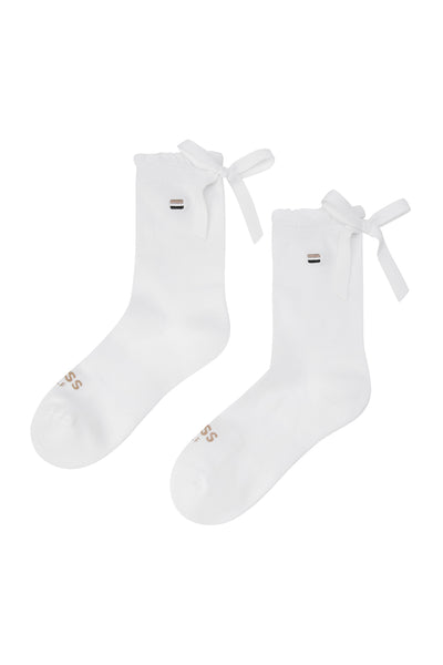 W Ribbon Mid Sock | リボン ミドルソックス