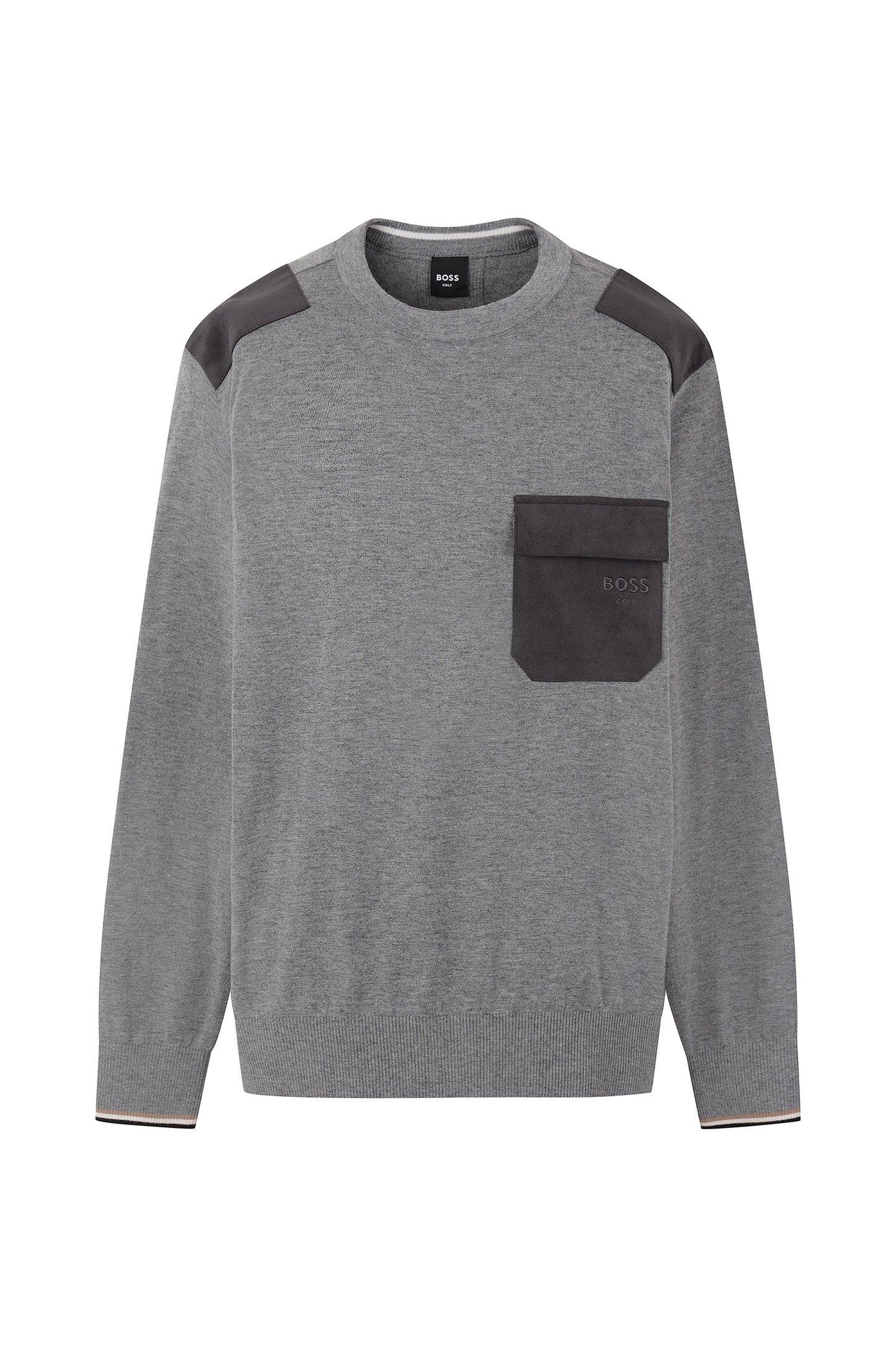 Suede Patch SW | スエード調 パッチ セーター