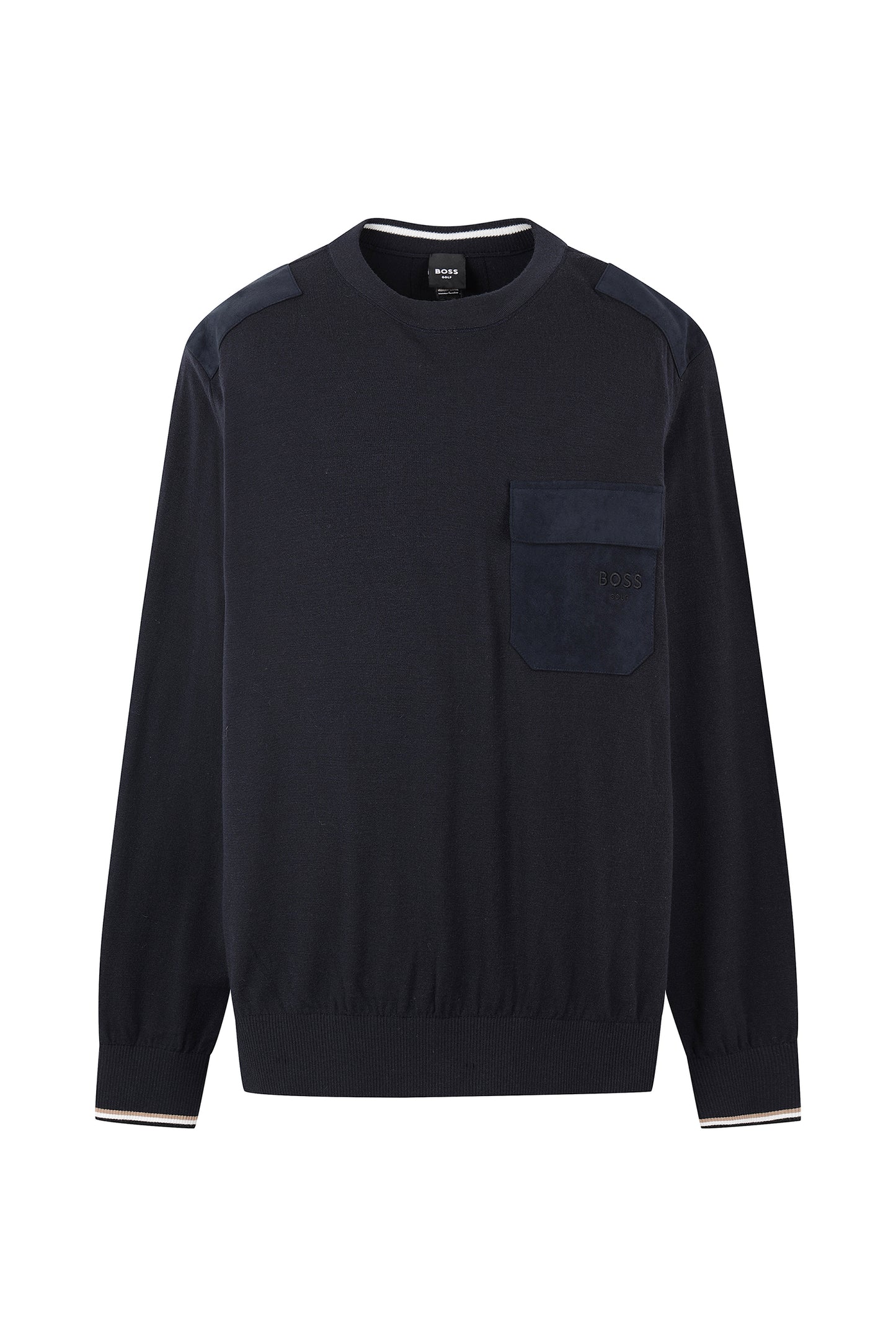 Suede Patch SW | スエード調 パッチ セーター
