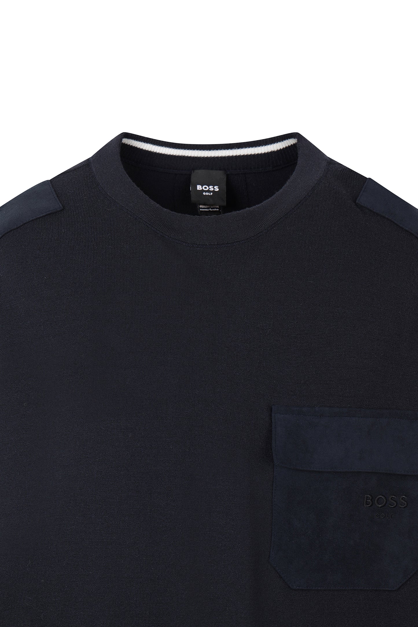 Suede Patch SW | スエード調 パッチ セーター