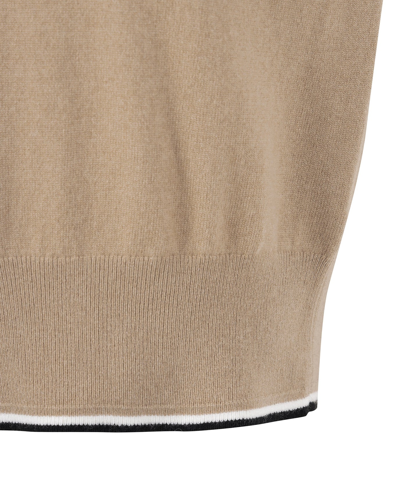 FA W Cashmere Chevron Polo SW | カシミヤ シェブロン ポロセーター