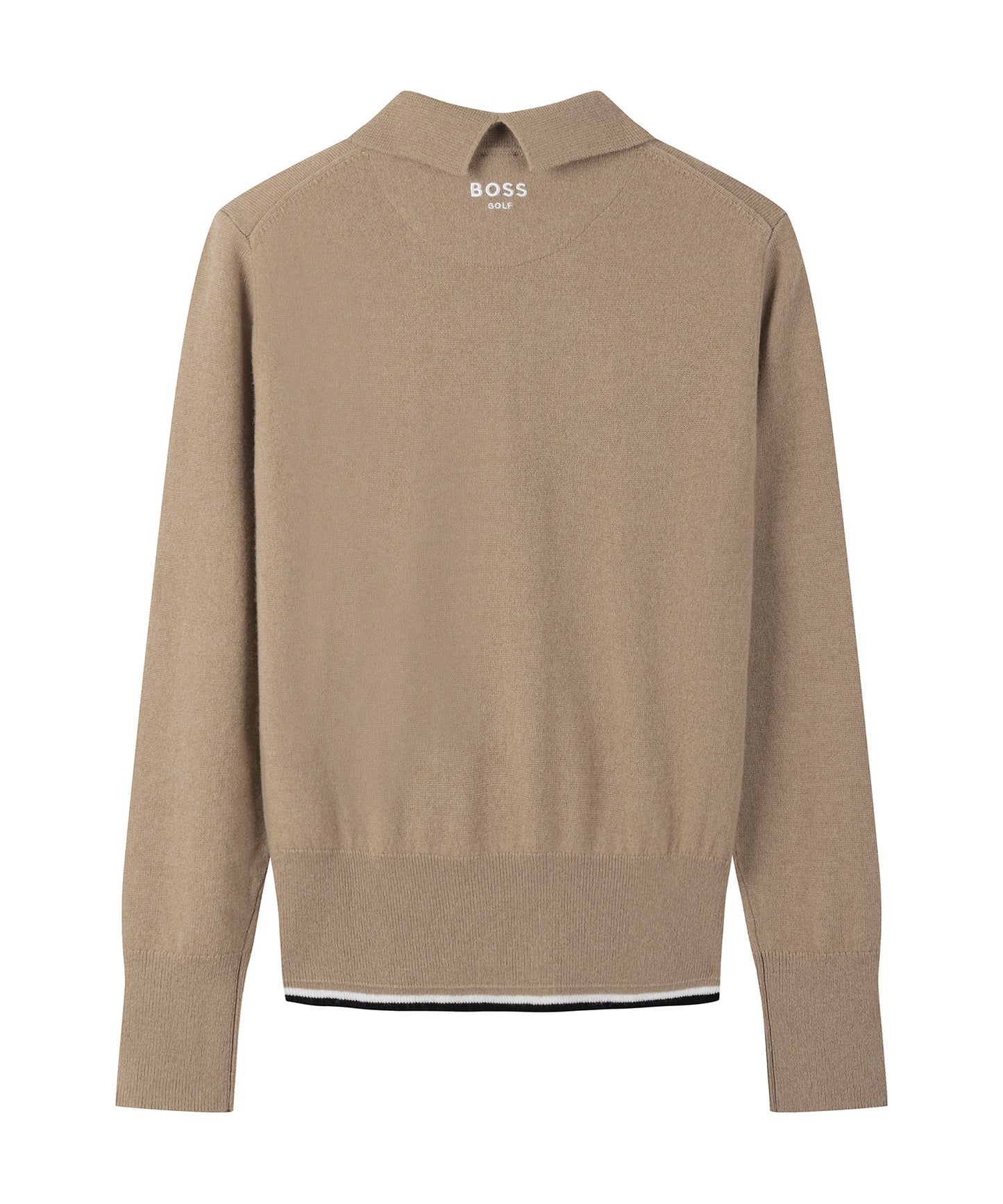 FA W Cashmere Chevron Polo SW | カシミヤ シェブロン ポロセーター