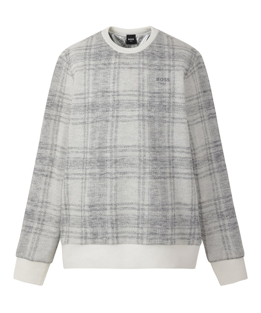 BOSS GOLF　 WT M Check Pattern Sweater, WP | チェック パターン バンピング スウェーター