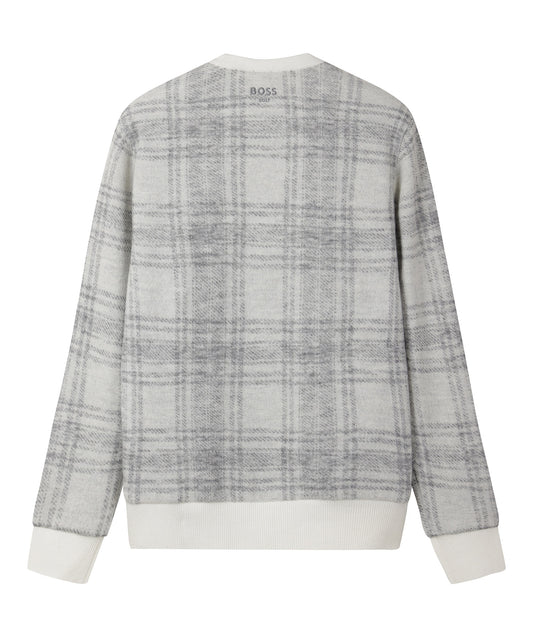 BOSS GOLF　WT M Check Pattern Sweater, WP | チェック パターン バンピング スウェーター