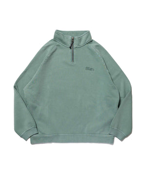 ファーストダウン USA (FIRST DOWN USA)ロゴハーフジップ スウェット ピグメントダイ | LOGO HALF ZIP SWEAT PIGMENT DYE