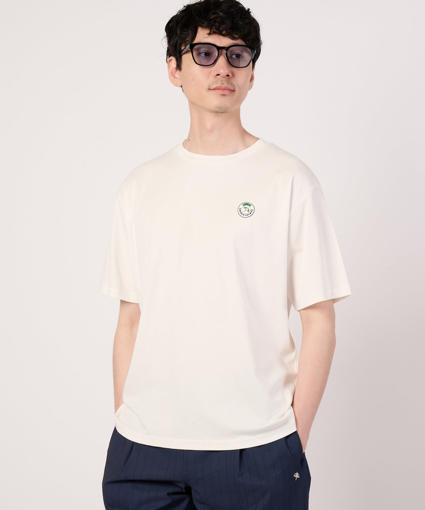 【接触冷感/UVカット】スムース　シェア　ワッペンTシャツ