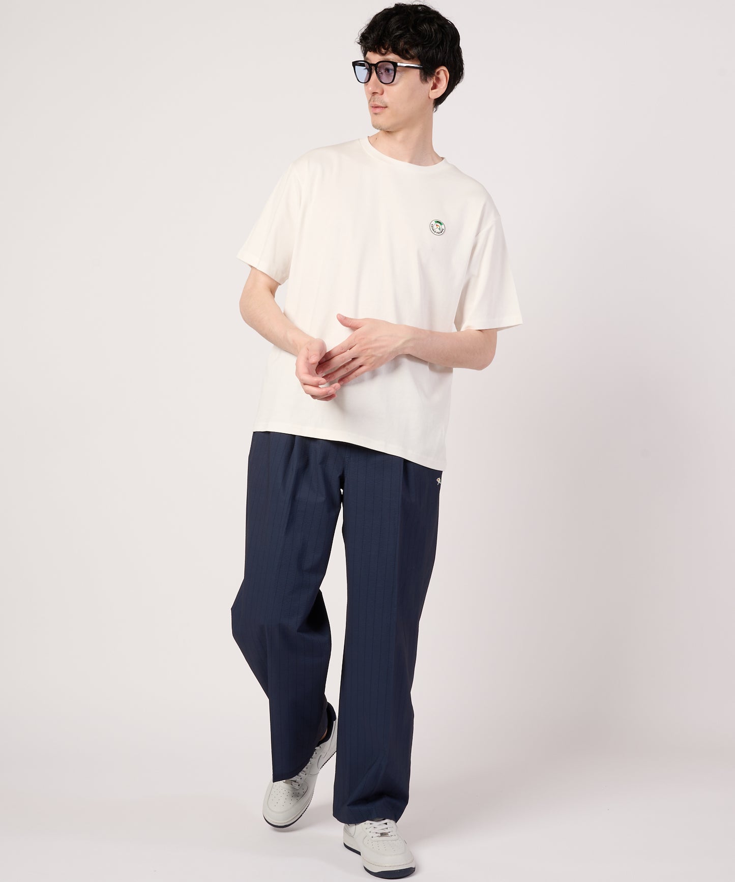 【接触冷感/UVカット】スムース　シェア　ワッペンTシャツ