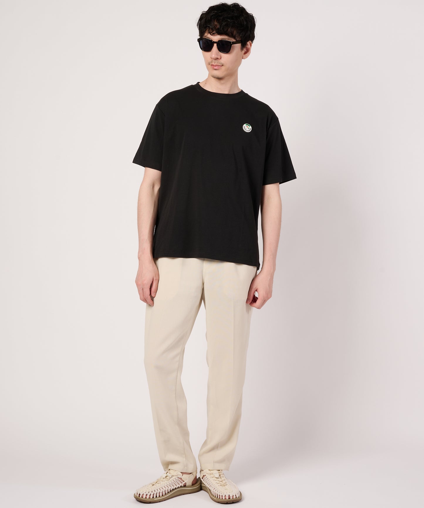 【接触冷感/UVカット】スムース　シェア　ワッペンTシャツ