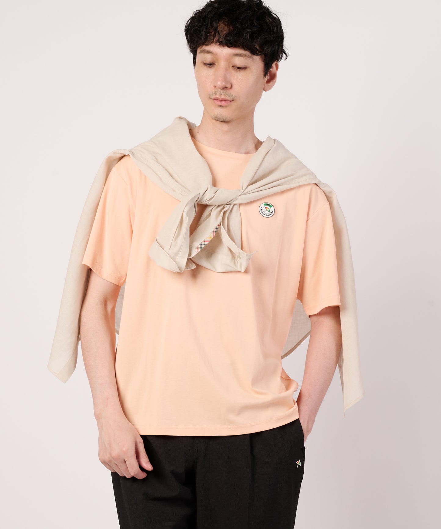 【接触冷感/UVカット】スムース　シェア　ワッペンTシャツ
