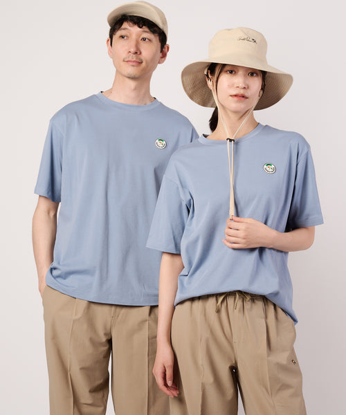 【接触冷感/UVカット】スムース　シェア　ワッペンTシャツ