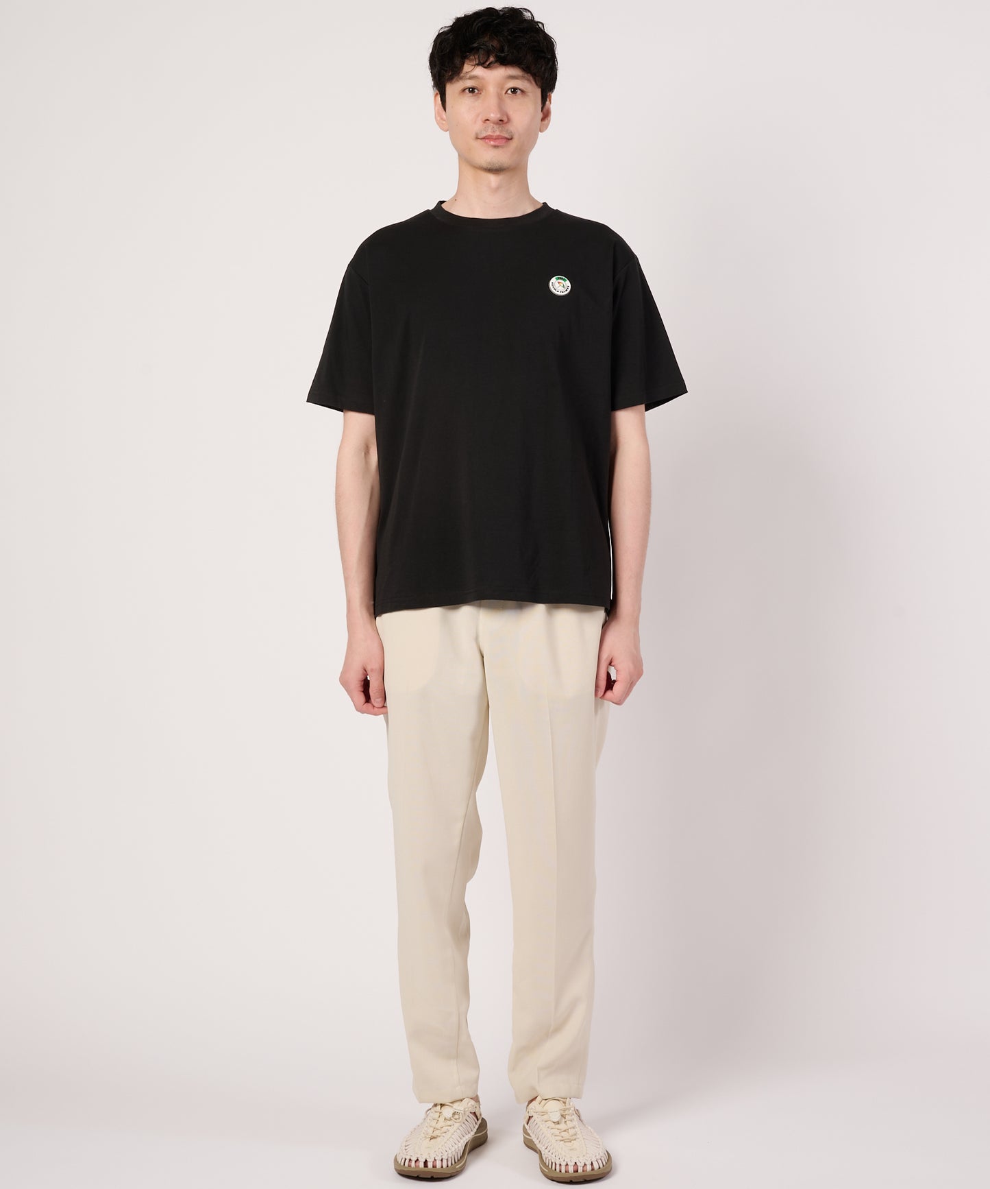 【接触冷感/UVカット】スムース　シェア　ワッペンTシャツ