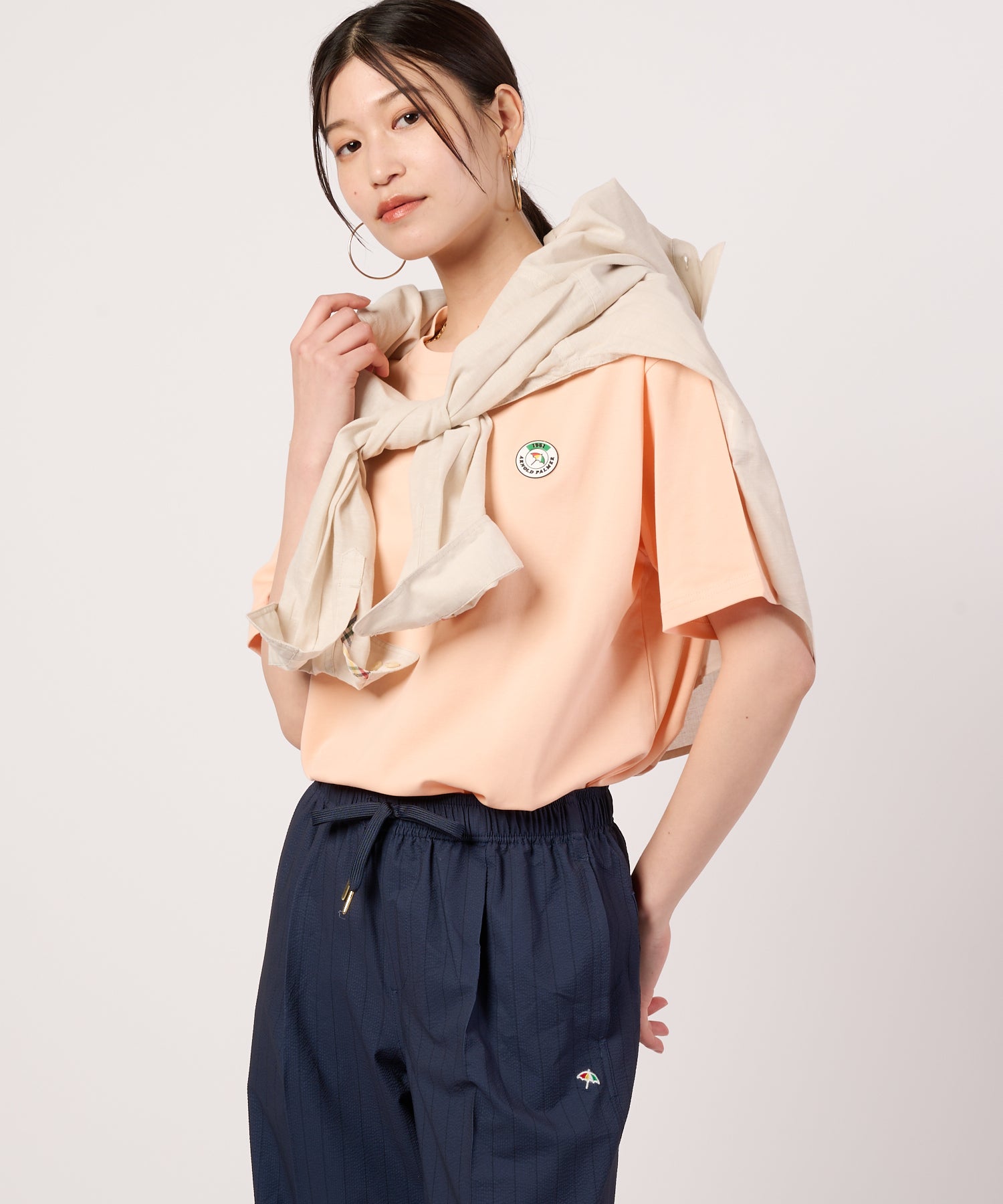 接触冷感/UVカット】スムース シェア ワッペンTシャツ（Tシャツ