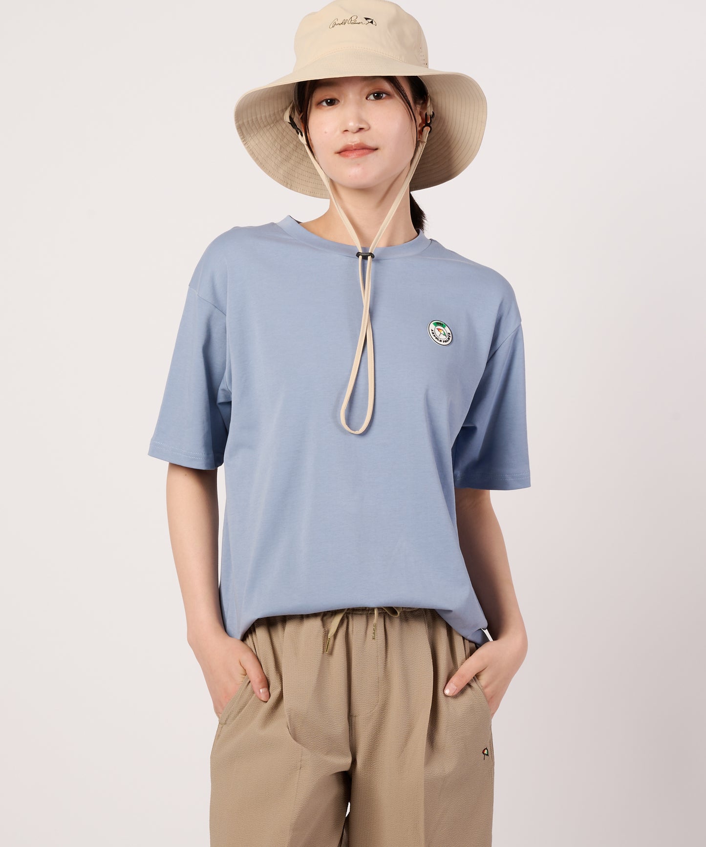 【接触冷感/UVカット】スムース　シェア　ワッペンTシャツ