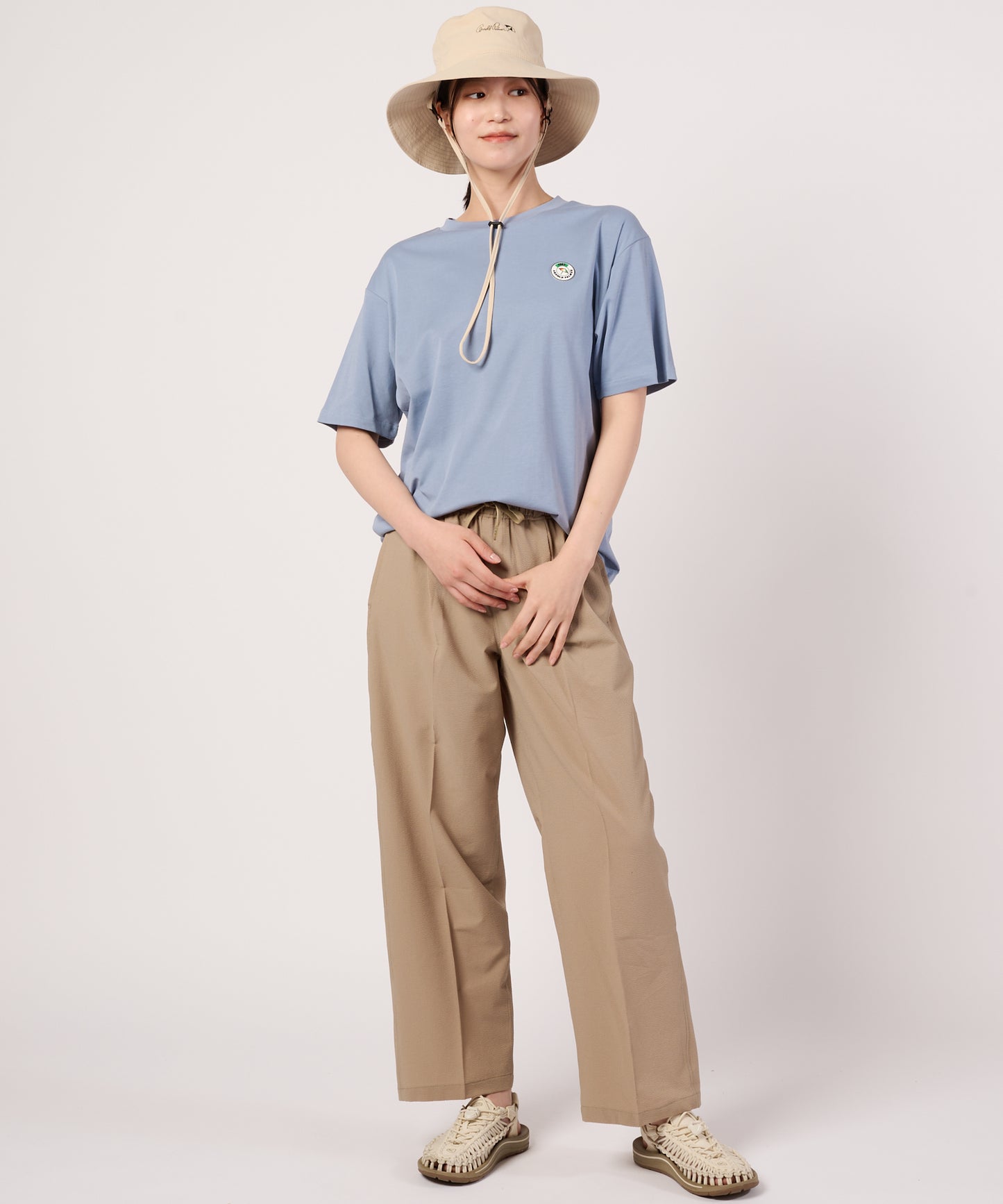 【接触冷感/UVカット】スムース　シェア　ワッペンTシャツ
