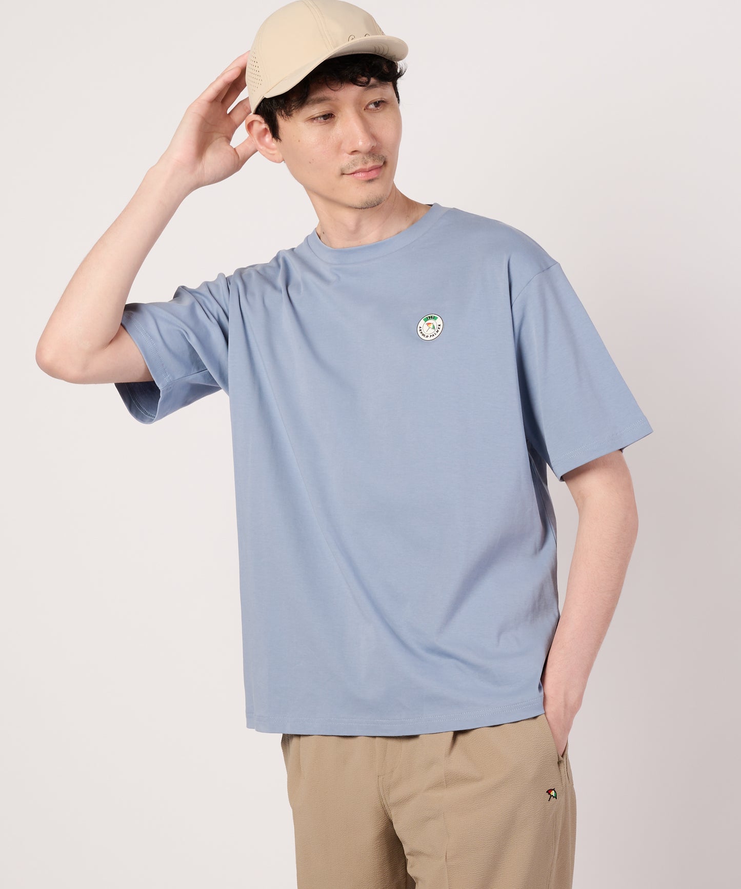 【接触冷感/UVカット】スムース　シェア　ワッペンTシャツ