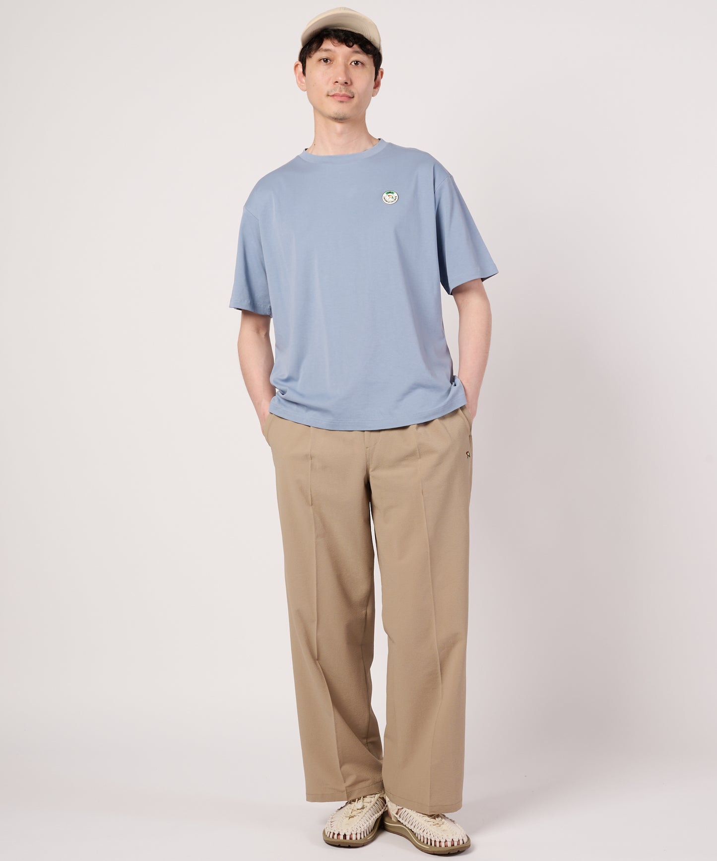 【接触冷感/UVカット】スムース　シェア　ワッペンTシャツ