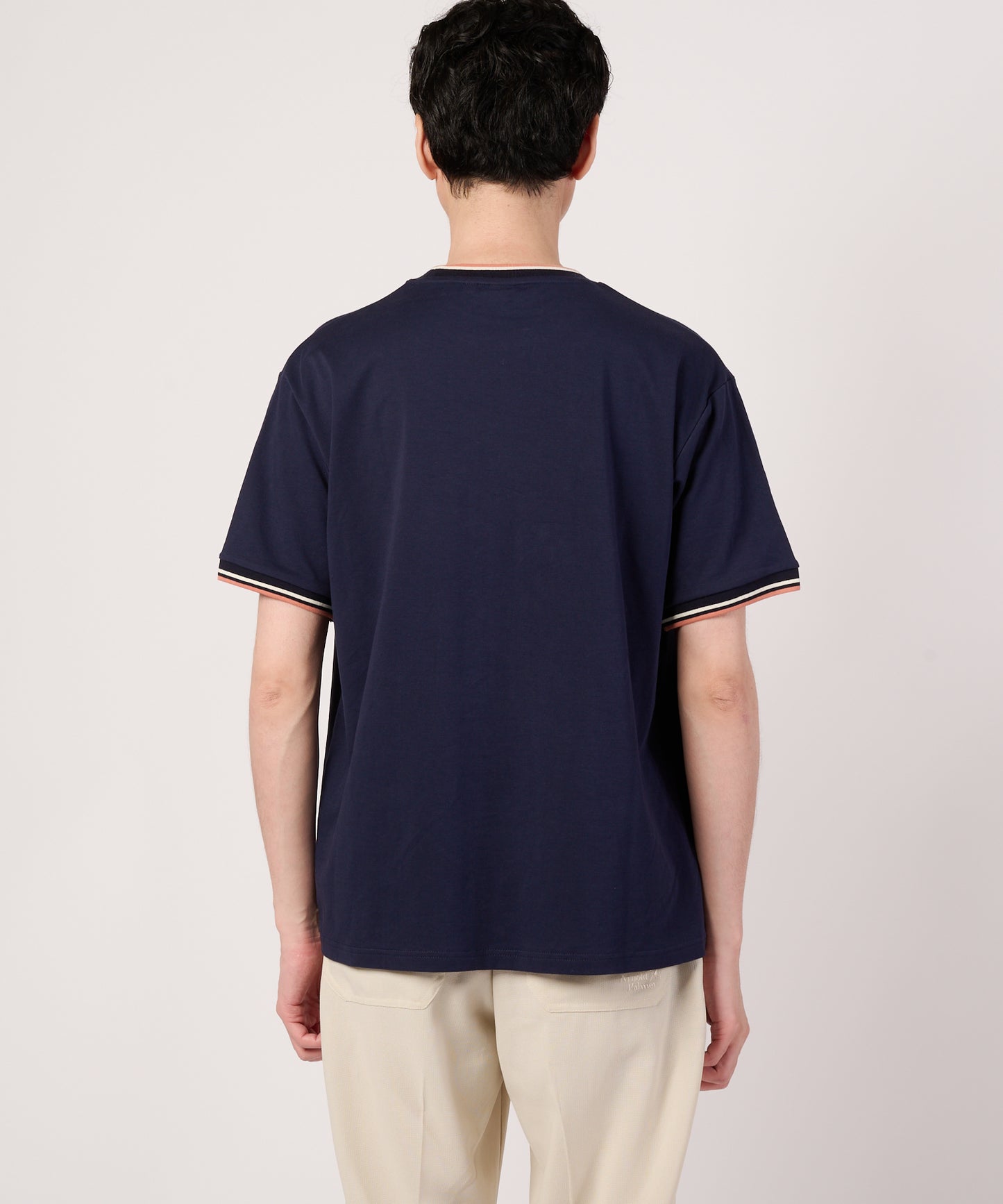 【接触冷感/UVカット】スムース　シェア　リブラインTシャツ