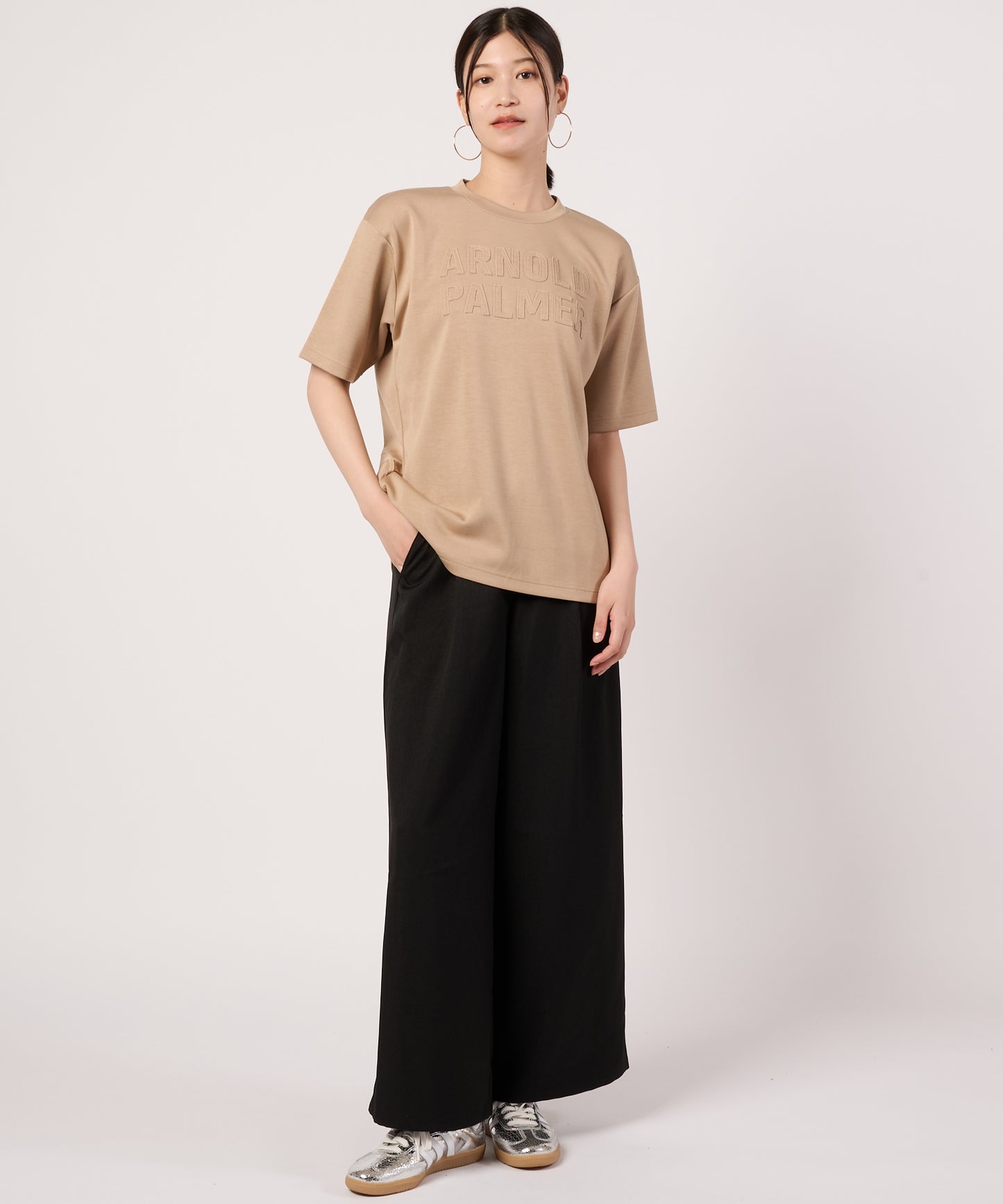 【接触冷感/UVカット】シルキーダンボール　シェア　ロゴTシャツ