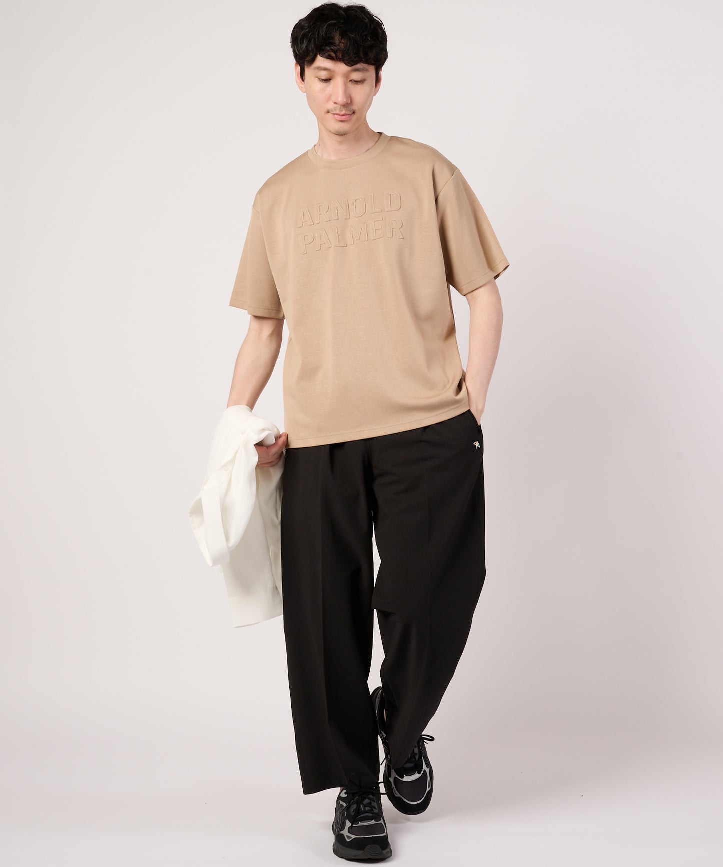 【接触冷感/UVカット】シルキーダンボール　シェア　ロゴTシャツ