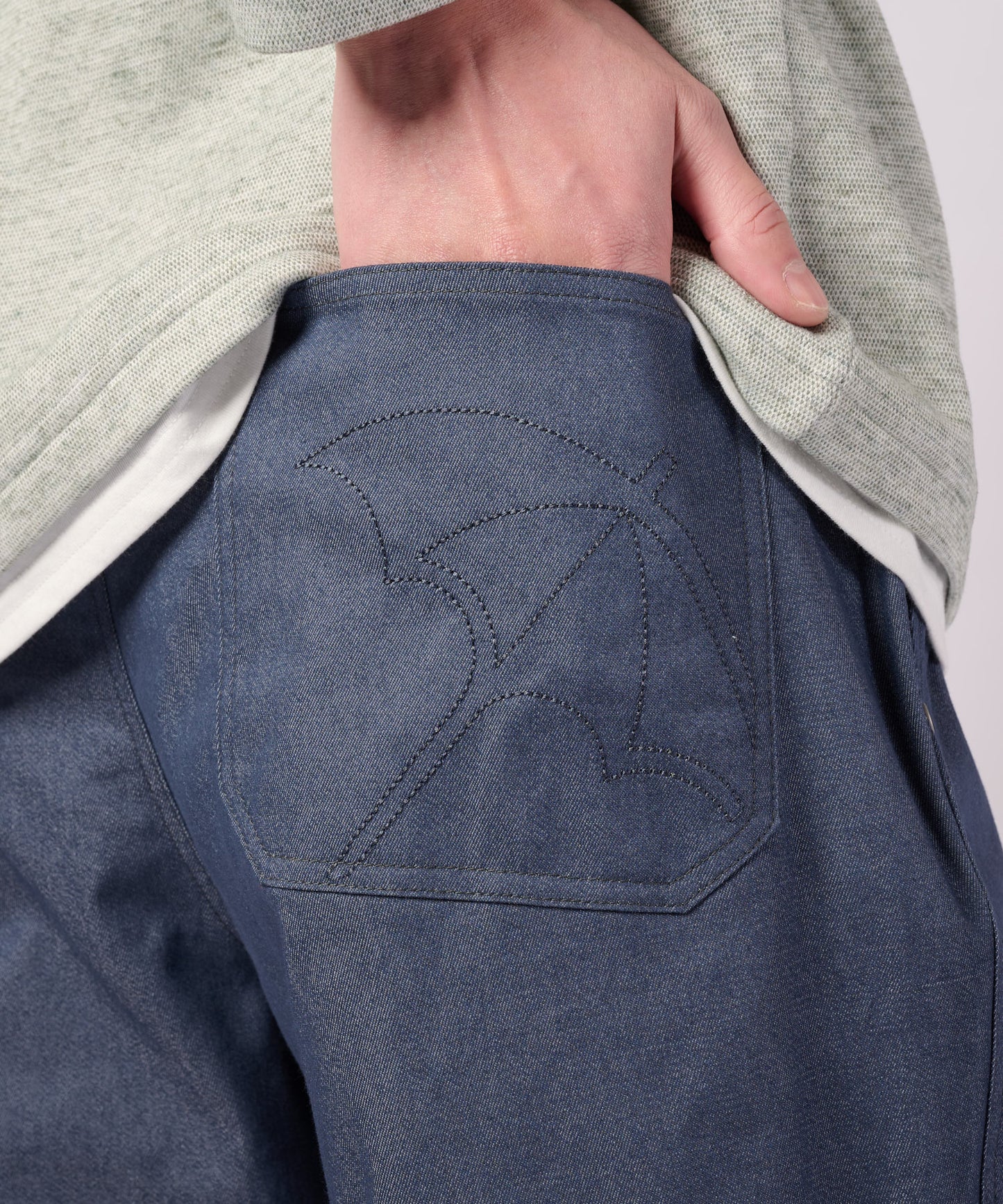 デニムライク ワンサイズパンツ