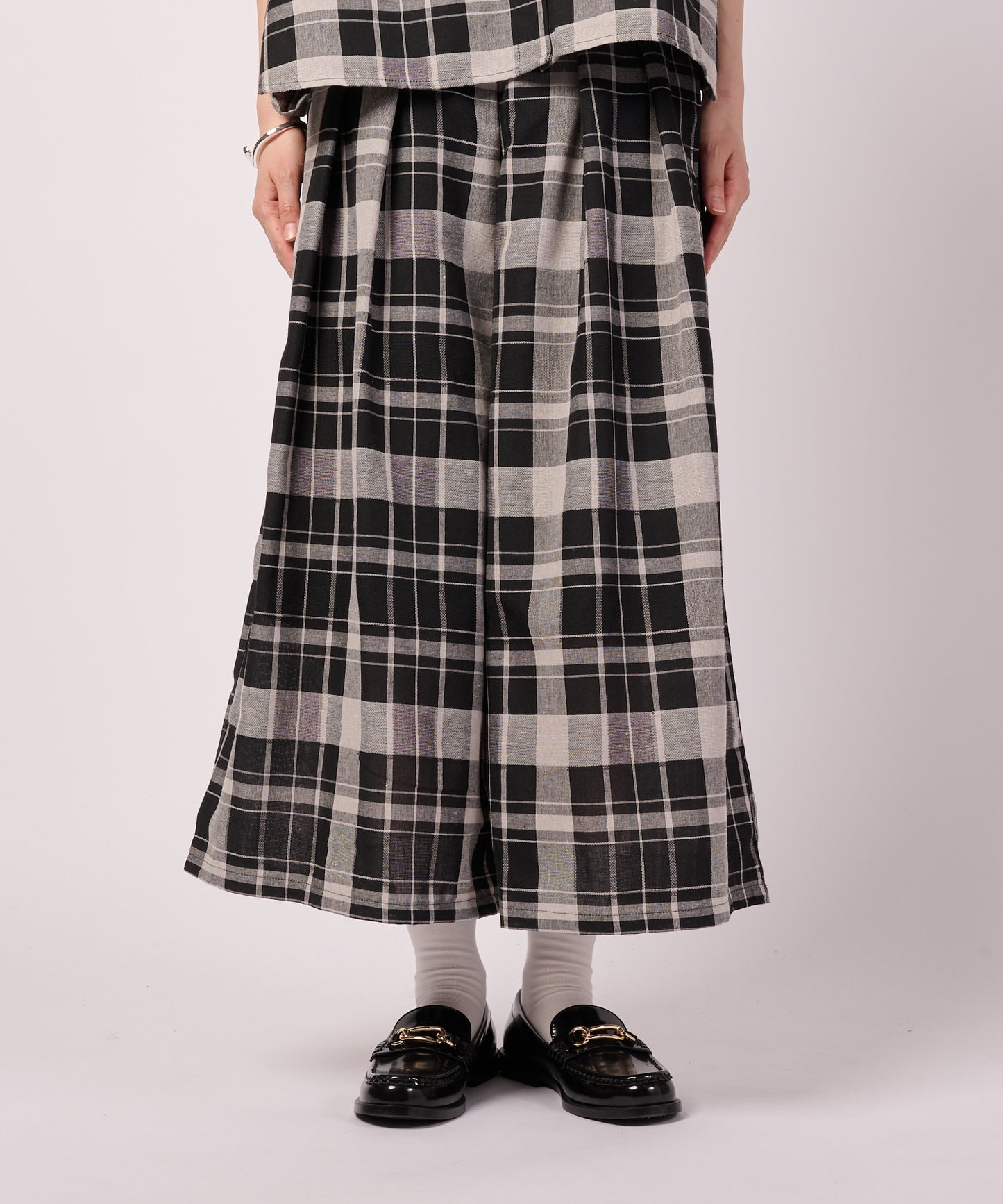 ビックチェック フレアパンツ