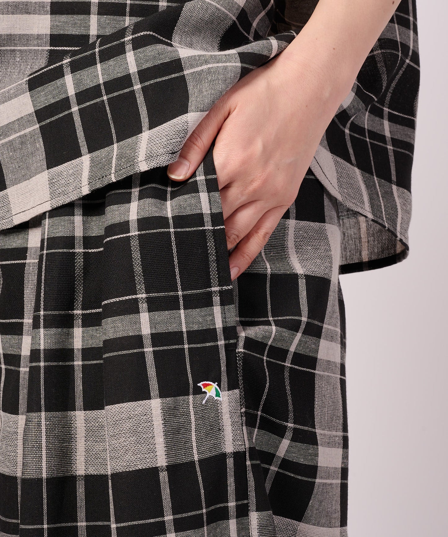 ビックチェック フレアパンツ