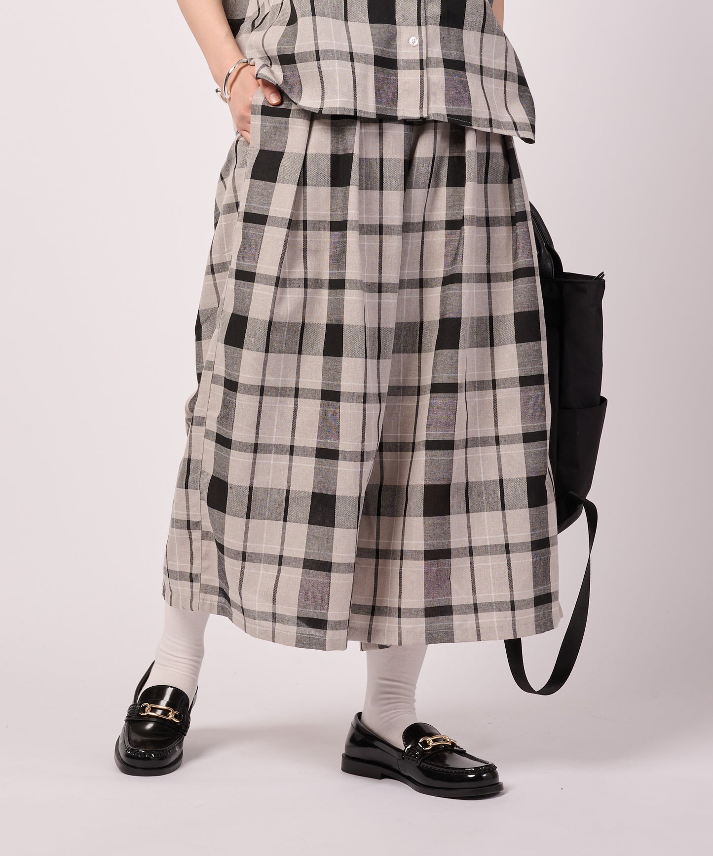 ビックチェック フレアパンツ