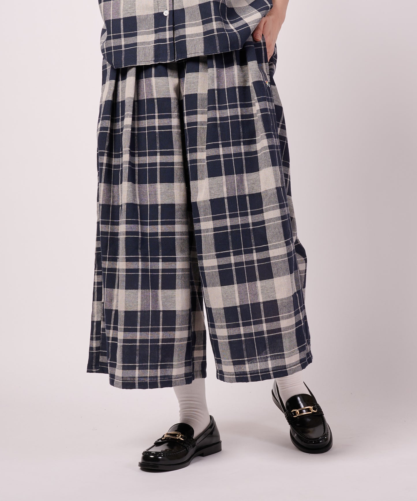 ビックチェック フレアパンツ