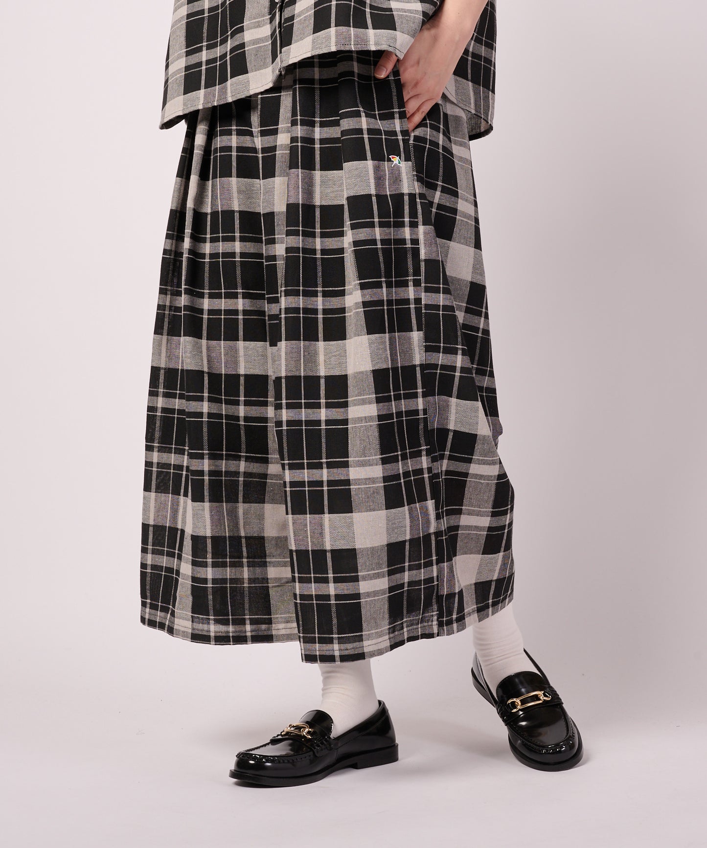 ビックチェック フレアパンツ