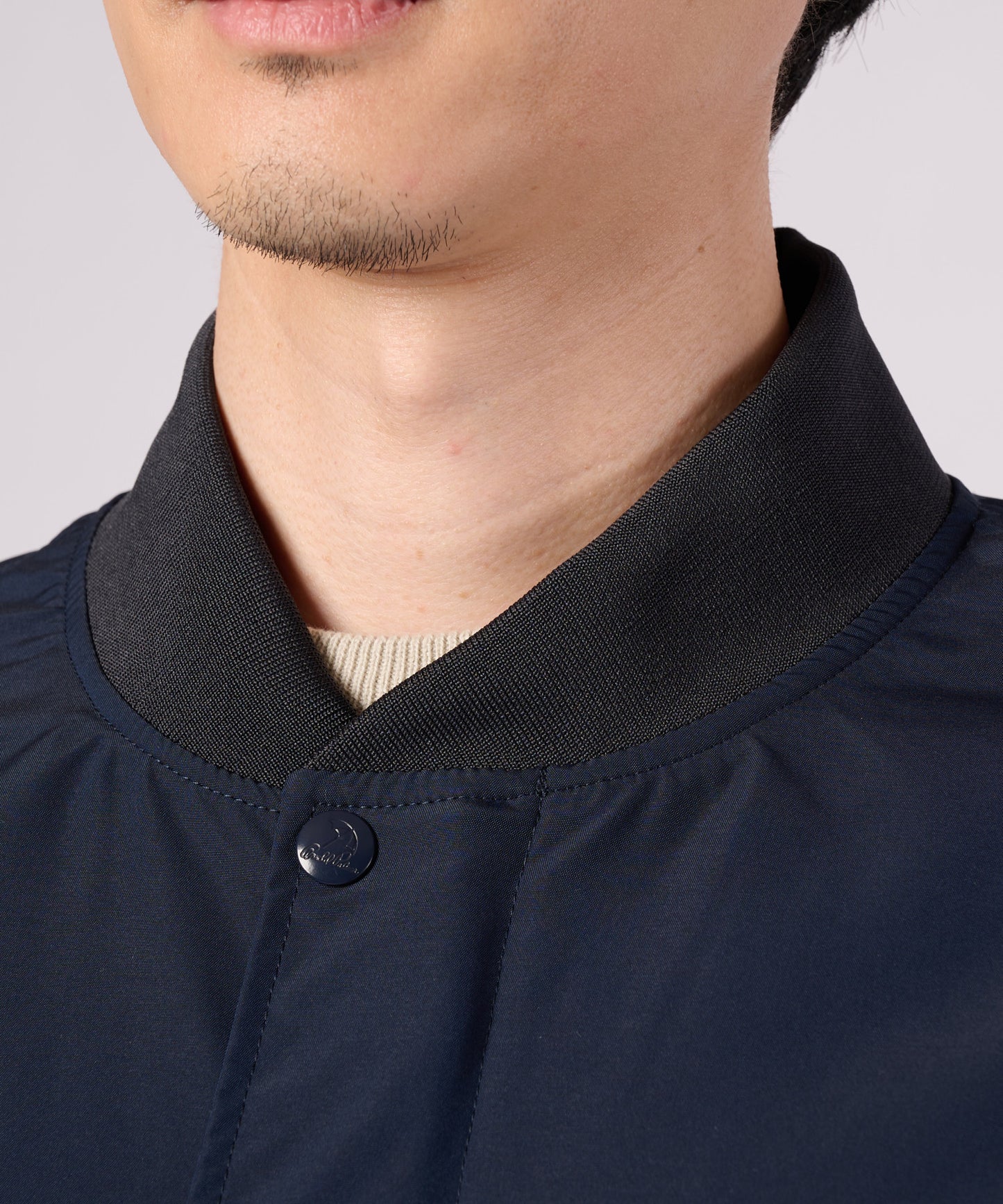 花粉ガード パーマーチェックライン シェア ショートブルゾン