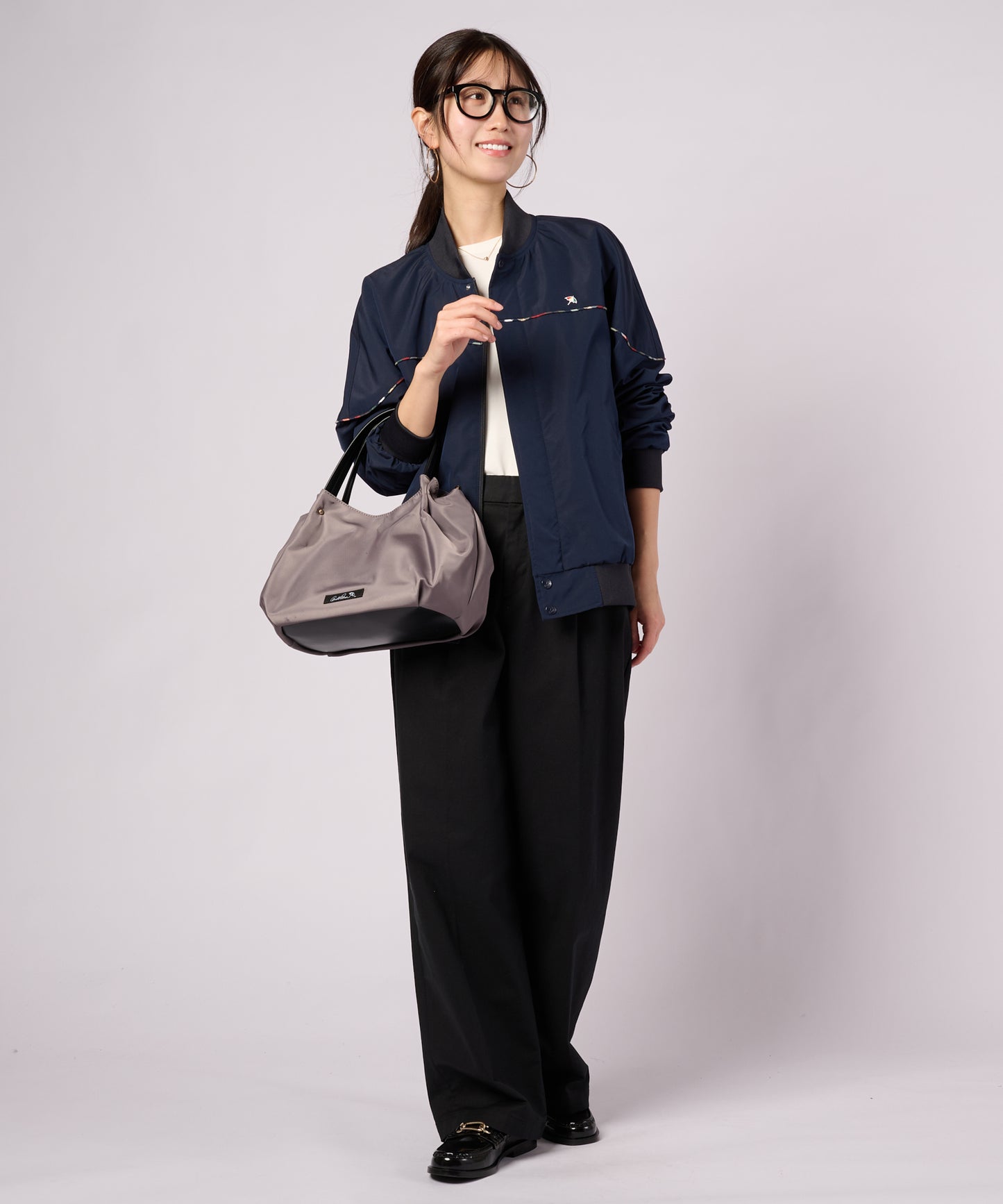 花粉ガード パーマーチェックライン シェア ショートブルゾン